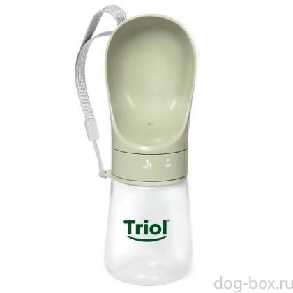 Поилка дорожная для животных "Компакт", оливковая, 300мл, d7,5*21,5см, серия TRAVEL-0
