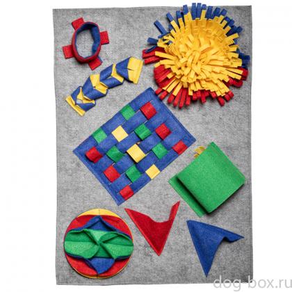 Нюхательный интерактивный коврик для собак "Лужайка", 50*70см-0