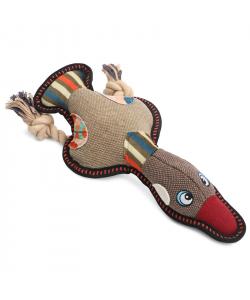 Игрушка для собак мягкая "Утка с веревкой", 33см