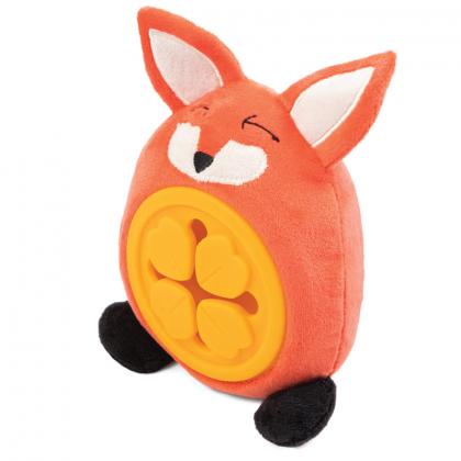 Игрушка Лисенок для собак мягкая+ТРП+ниши для лакомств, 15см-1
