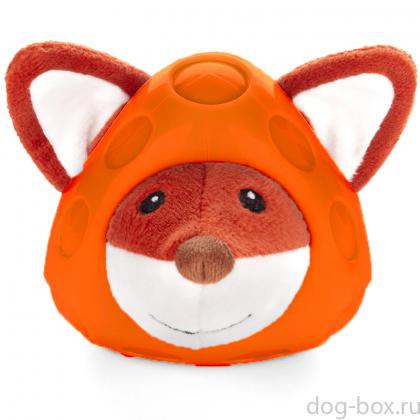 Игрушка для собак мягкая Лиса в броне, 8см-0
