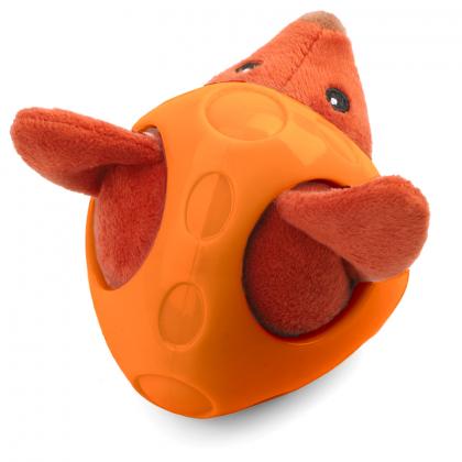 Игрушка для собак мягкая Лиса в броне, 8см-1