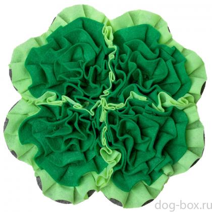 Нюхательный интерактивный коврик для собак "Клевер", 40*40см-0