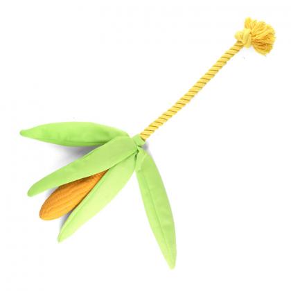 Игрушка для собак из латекса "Кукуруза с веревкой", 16,5/44,5см-2