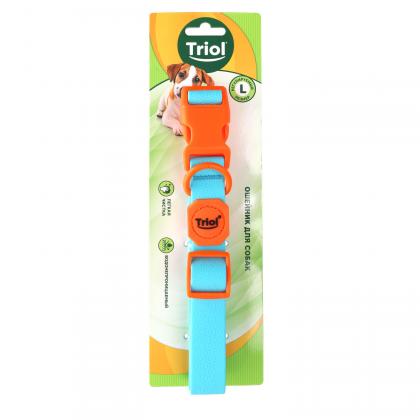 Ошейник из биотана "Лазурный апельсин" L, голубой, 2,5*45-68см-3