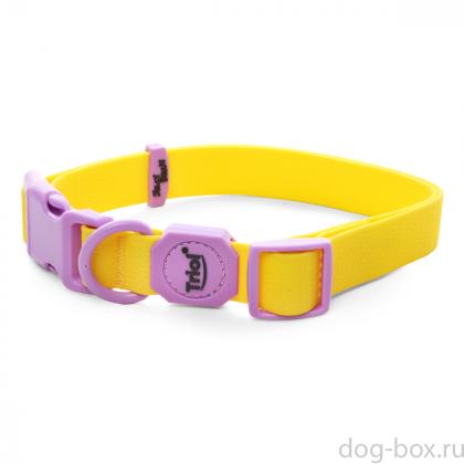 Ошейник из биотана "Лимонная черника" M, голубой, 2*34-49см-0