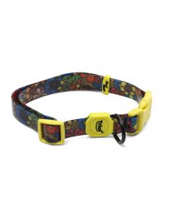 Ошейник из биотана "Цветы" L, разноцветный, 2,5*45-68см