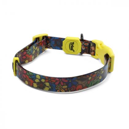 Ошейник из биотана "Цветы" M, разноцветный, 2*34-49см-4