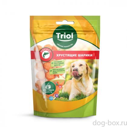 Лакомство для собак Хрустящие шарики из лосося, 70г-0