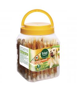 Лакомство для собак Крученые палочки с мясом курицы, 750г (банка)