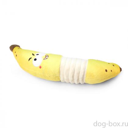 Игрушка мягкая для собак Сладкий банан, 27,5см-0
