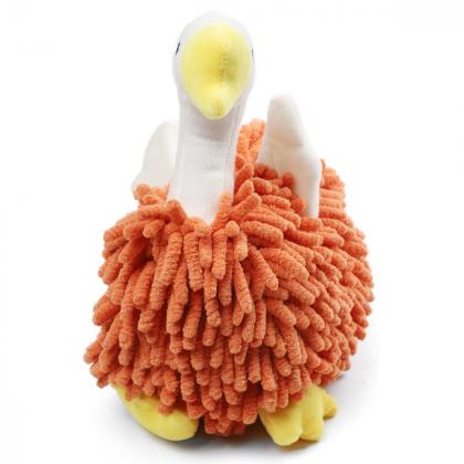 Игрушка мягкая для собак Лохматый гусь, 22см-1