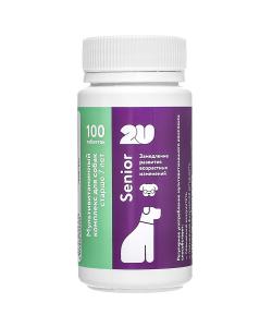 Мультивитаминный комплекс для пожилых собак для поддержания иммунитета и замедления развития возрастных изменений, senior dog, 100таб.