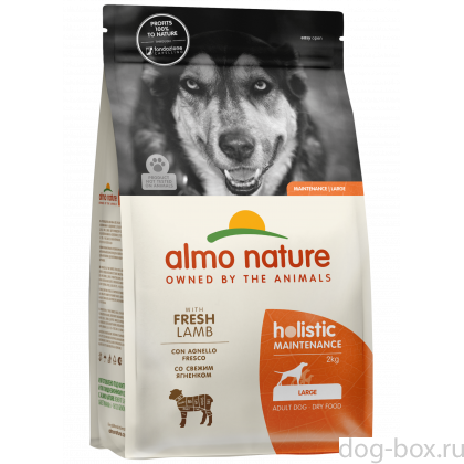 Сухой корм для взрослых собак крупных пород со свежим ягненком и коричневым рисом, Life Maintenance, Large Breed, Fresh Lamb, 2кг-0