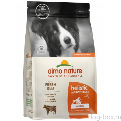 Сухой корм для взрослых собак со свежей говядиной и коричневым рисом, Life Maintenance, ALL Breed, Fresh Beef, 0.4кг-0