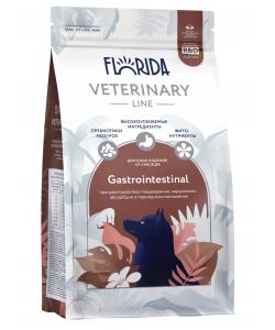 FLORIDA vet Gastrointestinal Сухой ветеринарный диетический корм для собак при расстройствах пищеварения, всасывания в кишечнике и при истощении, 1кг
