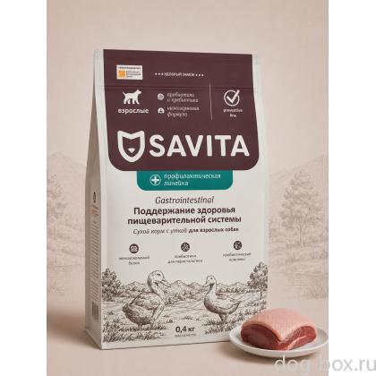 Savita Preventive Line Gastrointestinal Сухой корм для собак с уткой Поддержание здоровья пищеварительной системы, 0.4кг-0