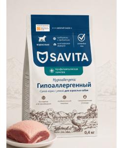 Savita Preventive Line Hypoallergenic Сухой корм для собак с уткой Гипоаллергенный, 0.4кг