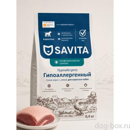 Savita Preventive Line Hypoallergenic Сухой корм для собак с уткой Гипоаллергенный, 0.4кг-0