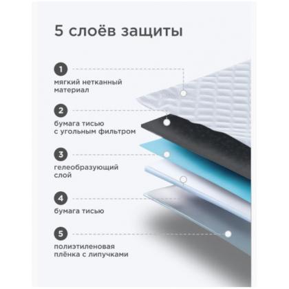 Впитывающие пелёнки для собак и кошек с угольным фильтром, Premium Black, 45х60см, 100шт-1