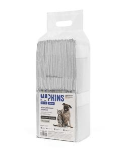 Впитывающие пелёнки для собак и кошек с угольным фильтром, Premium Black, 45х60см, 100шт