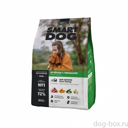 Сухой корм для щенков всех пород с ягненком, for puppies all breeds with lamb, 0.8кг-0