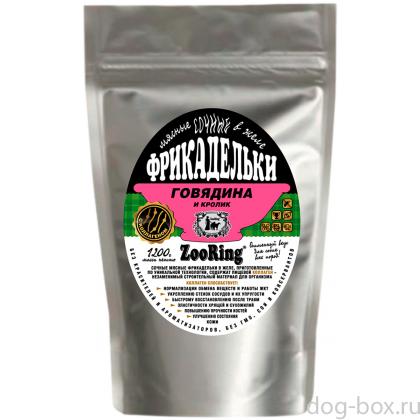 Консервы для собак фрикадельки в желе говядина и кролик, 1200г-0