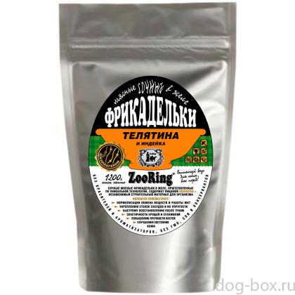 Консервы для собак фрикадельки в желе телятина и индейка, 1200г-0