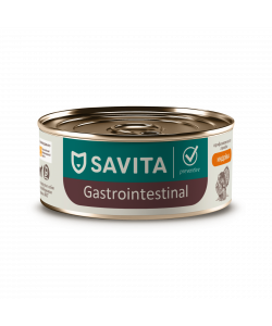 SAVITA prof консервы Gastrointestinal для собак поддержание здоровья ЖКТ с индейкой. Ветеринарный, диетический, 100г