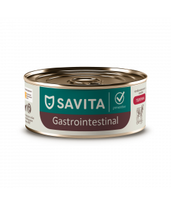 SAVITA prof консервы Gastrointestinal для собак поддержание здоровья ЖКТ с телятиной. Ветеринарный, диетический, 100г