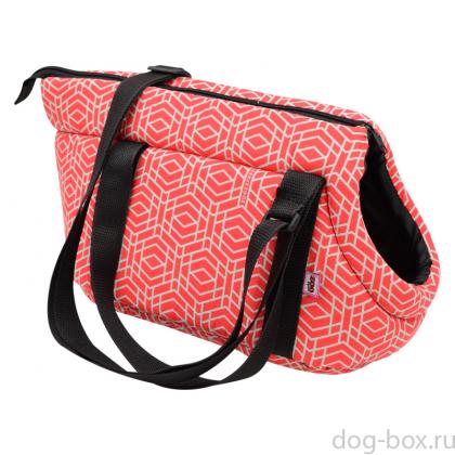 Сумка-переноска "Геометрия", коралловая-0