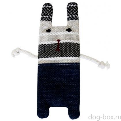 Игрушка для собак заяц шуршащая (текстиль) 28 см -0