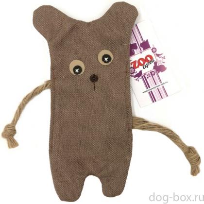 Игрушка для собак шуршащая "Медведь", 23х12 см-0