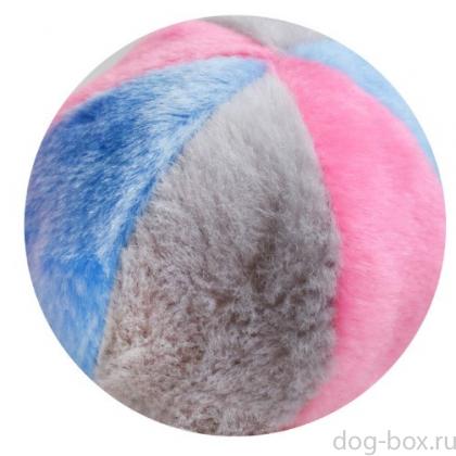 Игрушка для собак мячик иск.мех 9 см (набор 2 шт)-0