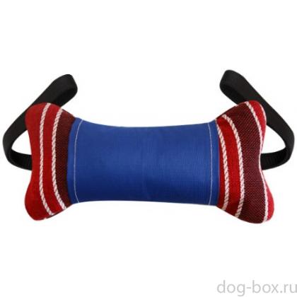 Игрушка для собак кость С 2-мя ручками с пластиковой бутылкой внутри 30 см текстиль -0