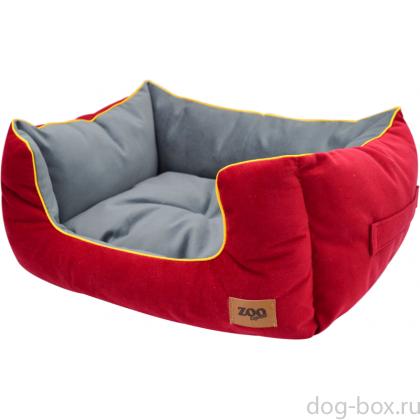 Лежанка пухлик "Ампир" мебельная ткань (бордо/серый)-0