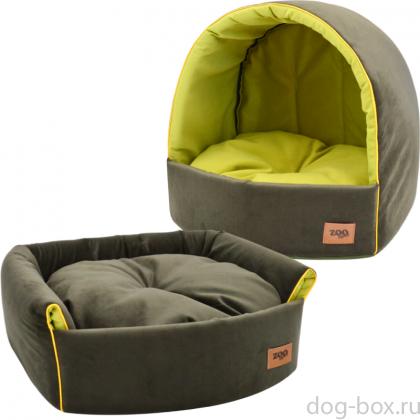 Дом эстрада-трансформер "Ампир" мебельная ткань (оливковый/зеленый), 35*31*31 см-0