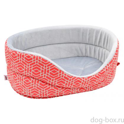 Лежанка "Геометрия" коралловая-0