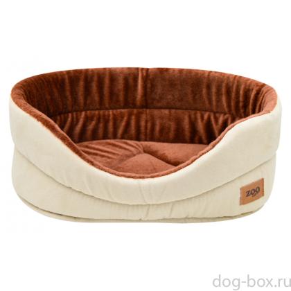 Лежанка "Classic" с плюшем, кремовая-0