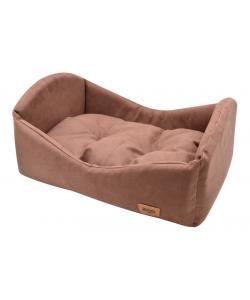 Лежанка-кроватка "Classic" искусственная замша, коричневая