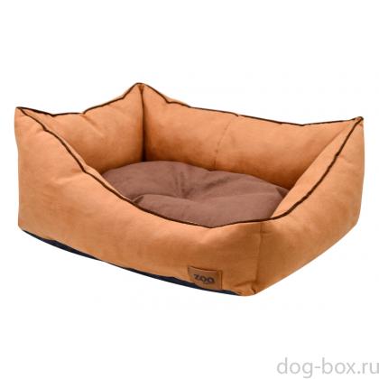 Лежанка пухлик косая "Classic" искусственная замша, бежевая-0