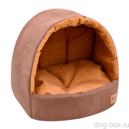 Дом эстрада "Classic" искусственная замша, коричневый, 35*31*31 см -0