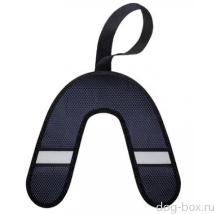 Игрушка для собак "Кликфлип", синий бумеранг со светоотражающей полоской, 23*26см-0