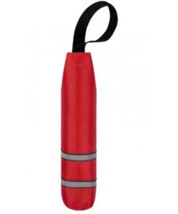 Игрушка для собак "Кросс", красная бутылка со светоотражающей полоской, 7*28см