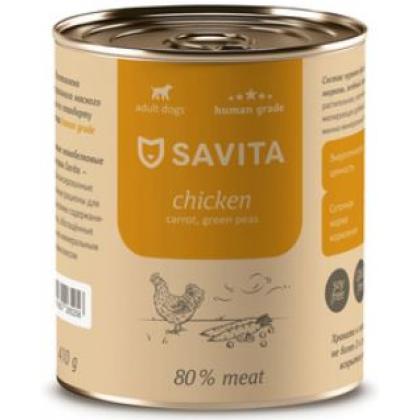 Консервы для собак «Курица с морковью и зеленым горошком»-2