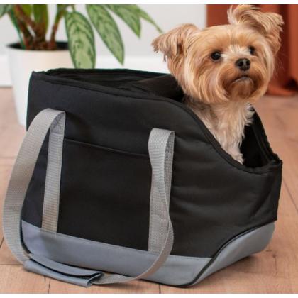 Сумка-переноска "Джойс" с карманом 16*30*h20см, черная-1