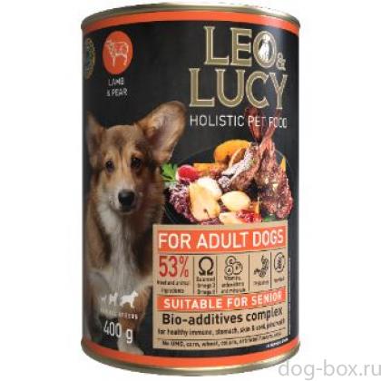 Влажный холистик корм для собак всех пород, паштет с ягненком, грушей и биодобавками-0