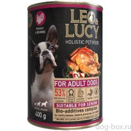 Влажный холистик корм для собак всех пород, паштет с индейкой, ягодами и биодобавками-0