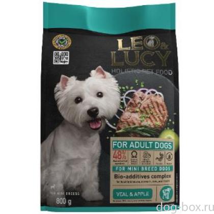 Сухой холистик корм для собак мини пород с телятиной, яблоком и биодобавками-0