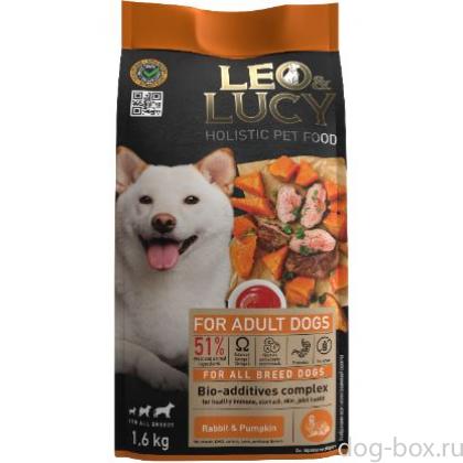 Сухой холистик корм для собак всех пород с кроликом, тыквой и биодобавками-0